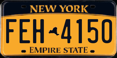NY license plate FEH4150