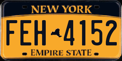 NY license plate FEH4152