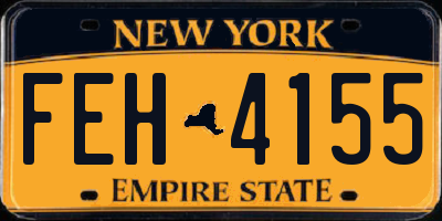 NY license plate FEH4155
