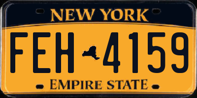 NY license plate FEH4159