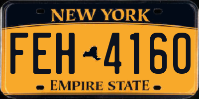 NY license plate FEH4160