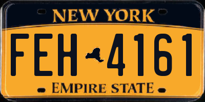 NY license plate FEH4161