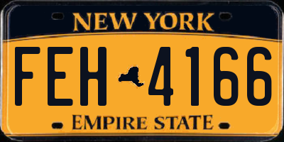 NY license plate FEH4166