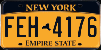 NY license plate FEH4176