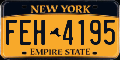 NY license plate FEH4195