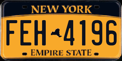 NY license plate FEH4196