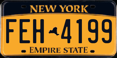NY license plate FEH4199