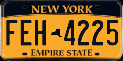 NY license plate FEH4225