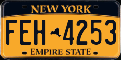 NY license plate FEH4253
