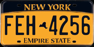 NY license plate FEH4256