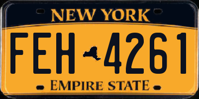 NY license plate FEH4261