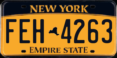 NY license plate FEH4263