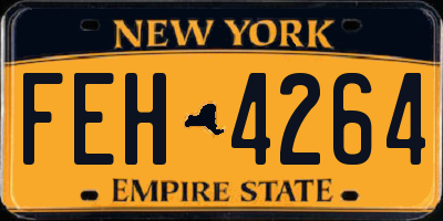 NY license plate FEH4264