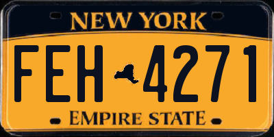 NY license plate FEH4271