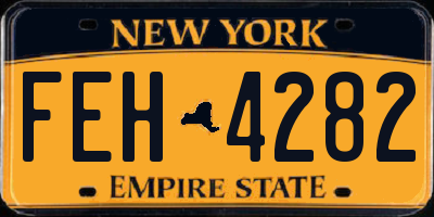 NY license plate FEH4282