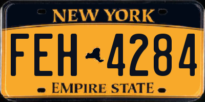 NY license plate FEH4284