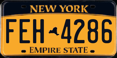 NY license plate FEH4286