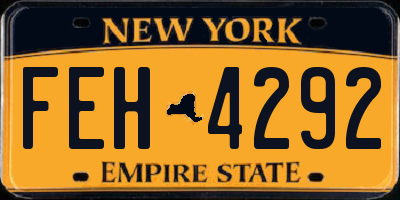 NY license plate FEH4292