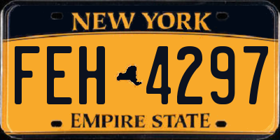 NY license plate FEH4297