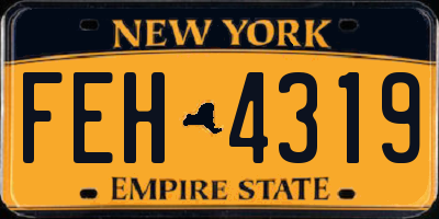 NY license plate FEH4319