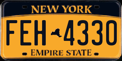 NY license plate FEH4330