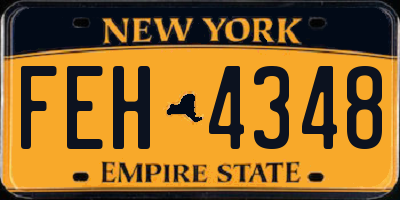 NY license plate FEH4348