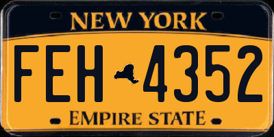 NY license plate FEH4352