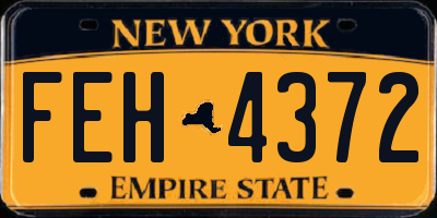 NY license plate FEH4372