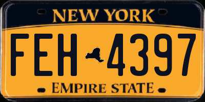 NY license plate FEH4397