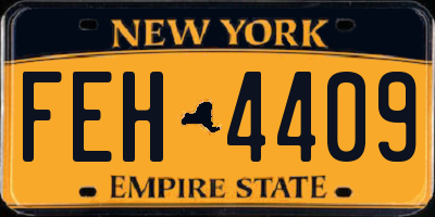 NY license plate FEH4409