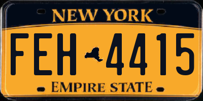 NY license plate FEH4415