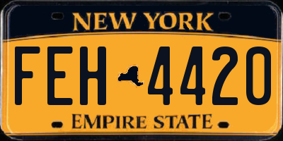 NY license plate FEH4420