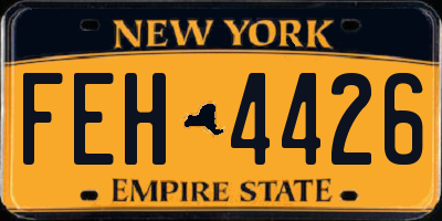 NY license plate FEH4426