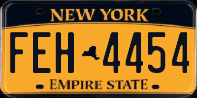 NY license plate FEH4454