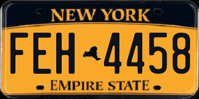 NY license plate FEH4458