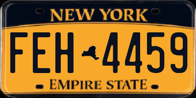 NY license plate FEH4459