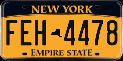 NY license plate FEH4478
