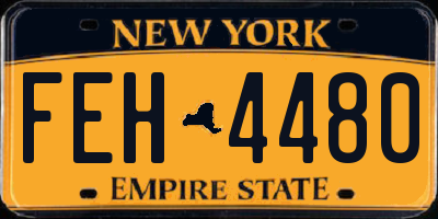 NY license plate FEH4480