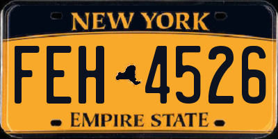 NY license plate FEH4526