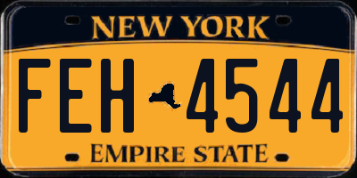 NY license plate FEH4544