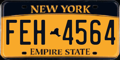 NY license plate FEH4564