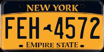 NY license plate FEH4572