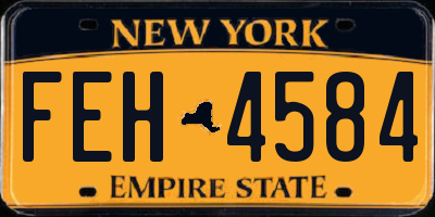 NY license plate FEH4584