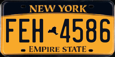 NY license plate FEH4586