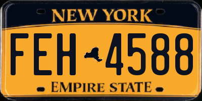 NY license plate FEH4588