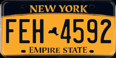 NY license plate FEH4592
