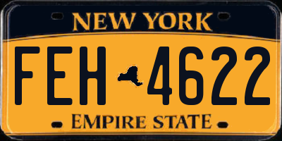 NY license plate FEH4622