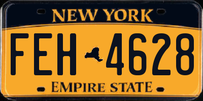 NY license plate FEH4628