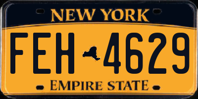 NY license plate FEH4629