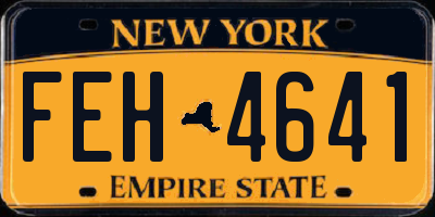 NY license plate FEH4641
